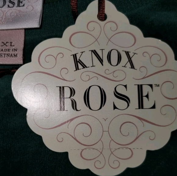 knox rose women’s pullover crewneck velvety sweatshirt-verde Green - Picture 6 of 12